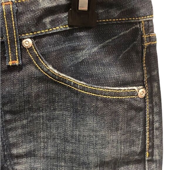 Paper Denim & Cloth Dark Wash Distressed Jean Skirt women's size 29 - Picture 5 of 10